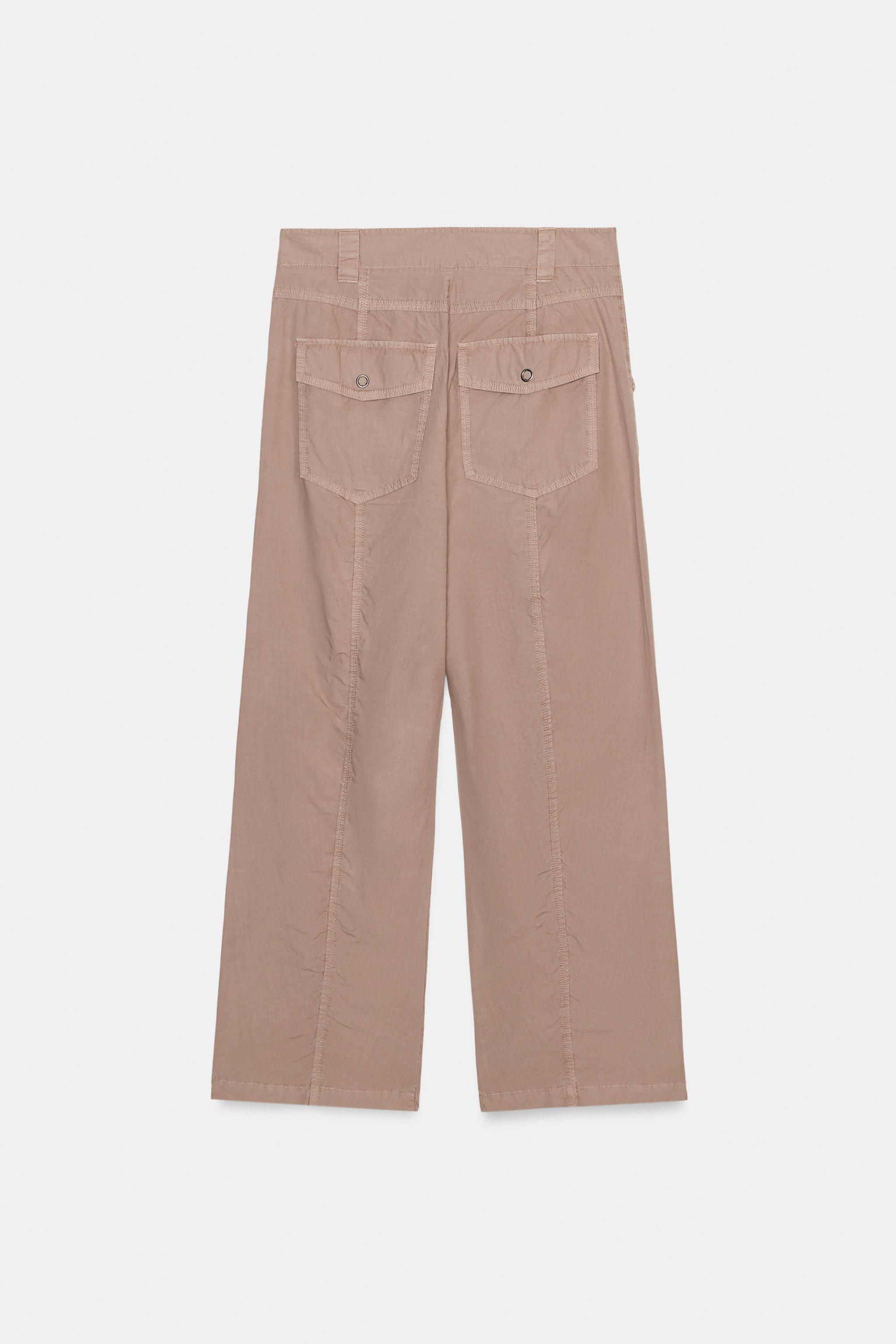 GATHERED STRAIGHT LEG PANTS